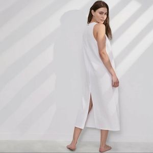 LUNYA Organic Cotton Seersucker Sleeveless Dress sz L